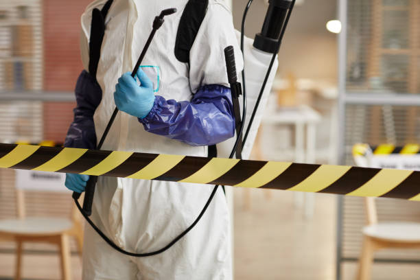 Professional Biohazard Cleanup technician working in Bernardsville, NJ
